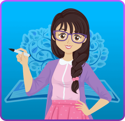 Female tutor with glasses in professional attire